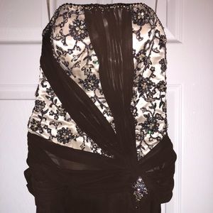 Brown formal dress corset back size 2-6